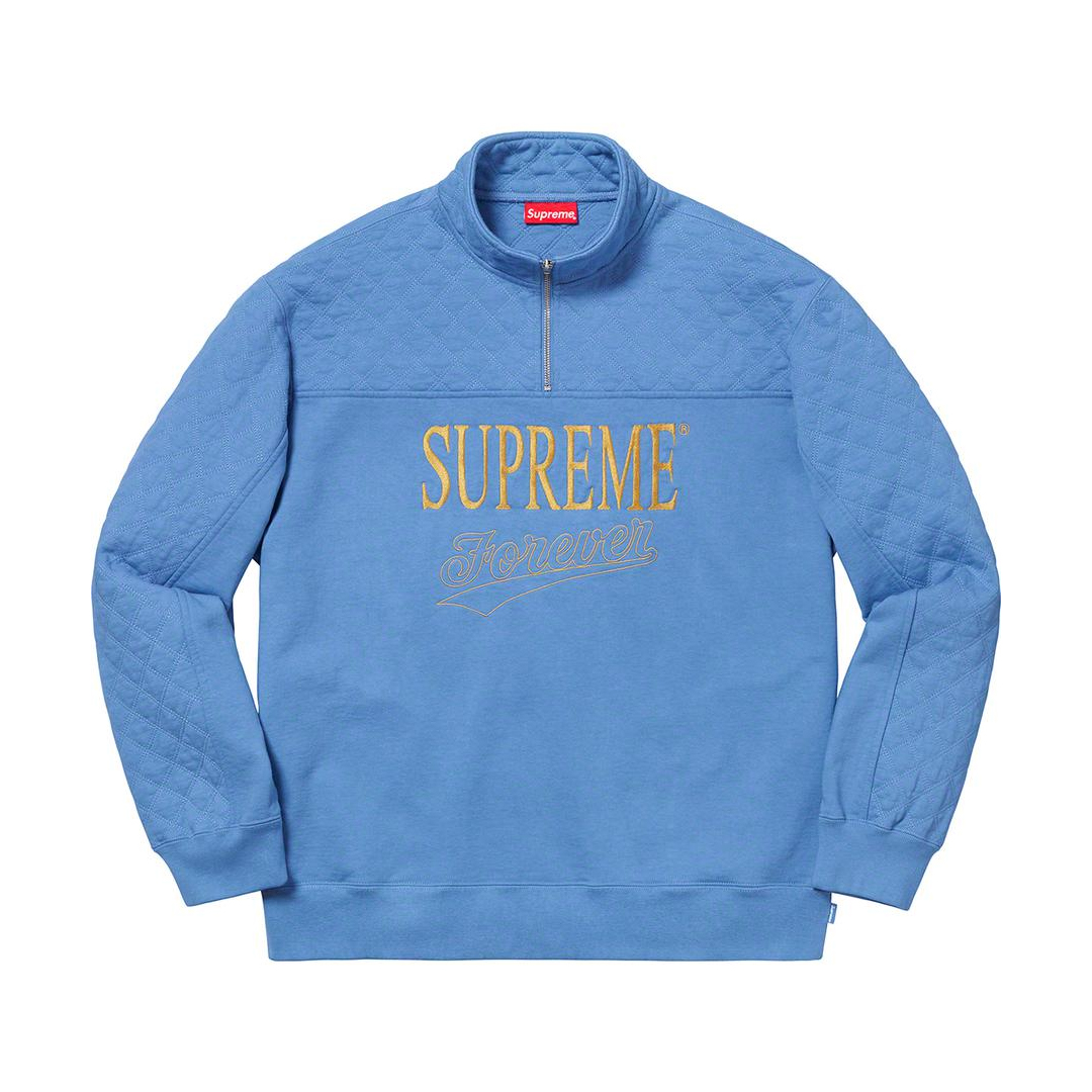 Supreme/Forever Half Zip Sweatshirt Columbia Blue Msize ...