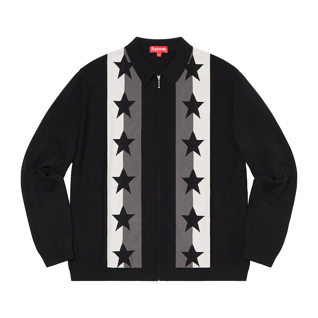 Supreme/Stars Zip Up Sweater Polo Black ＬSize/シュプリーム