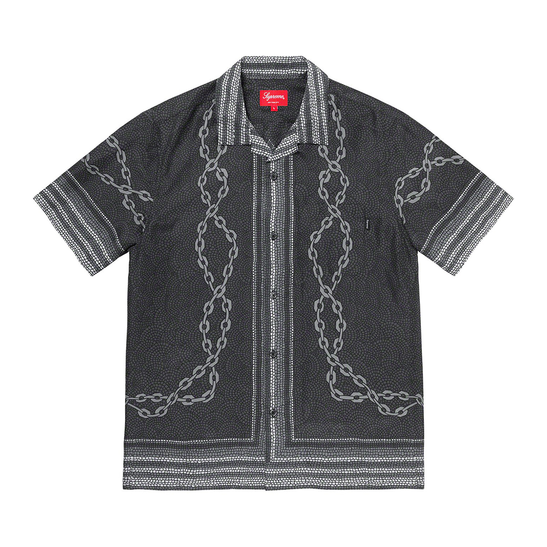 20SS Supreme mosaic silk shirtモザイクシルクシャツ