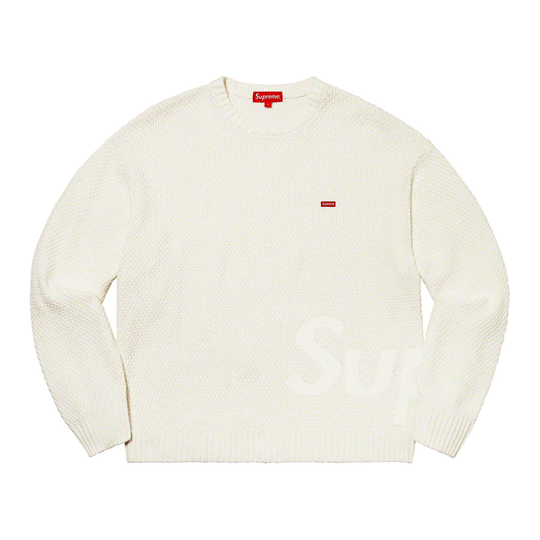 Supreme Textured Small Box Sweater White XL/シュプリーム ...