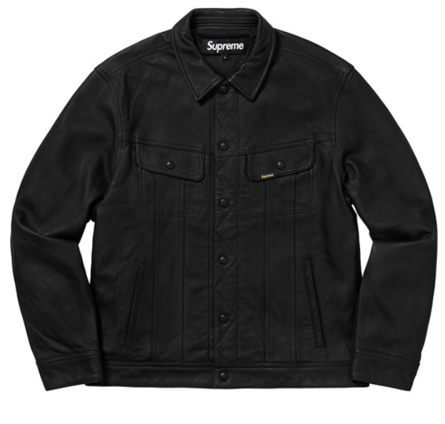 Supreme/Leather Trucker Jacket Black Lsize シュプリーム レザー ...