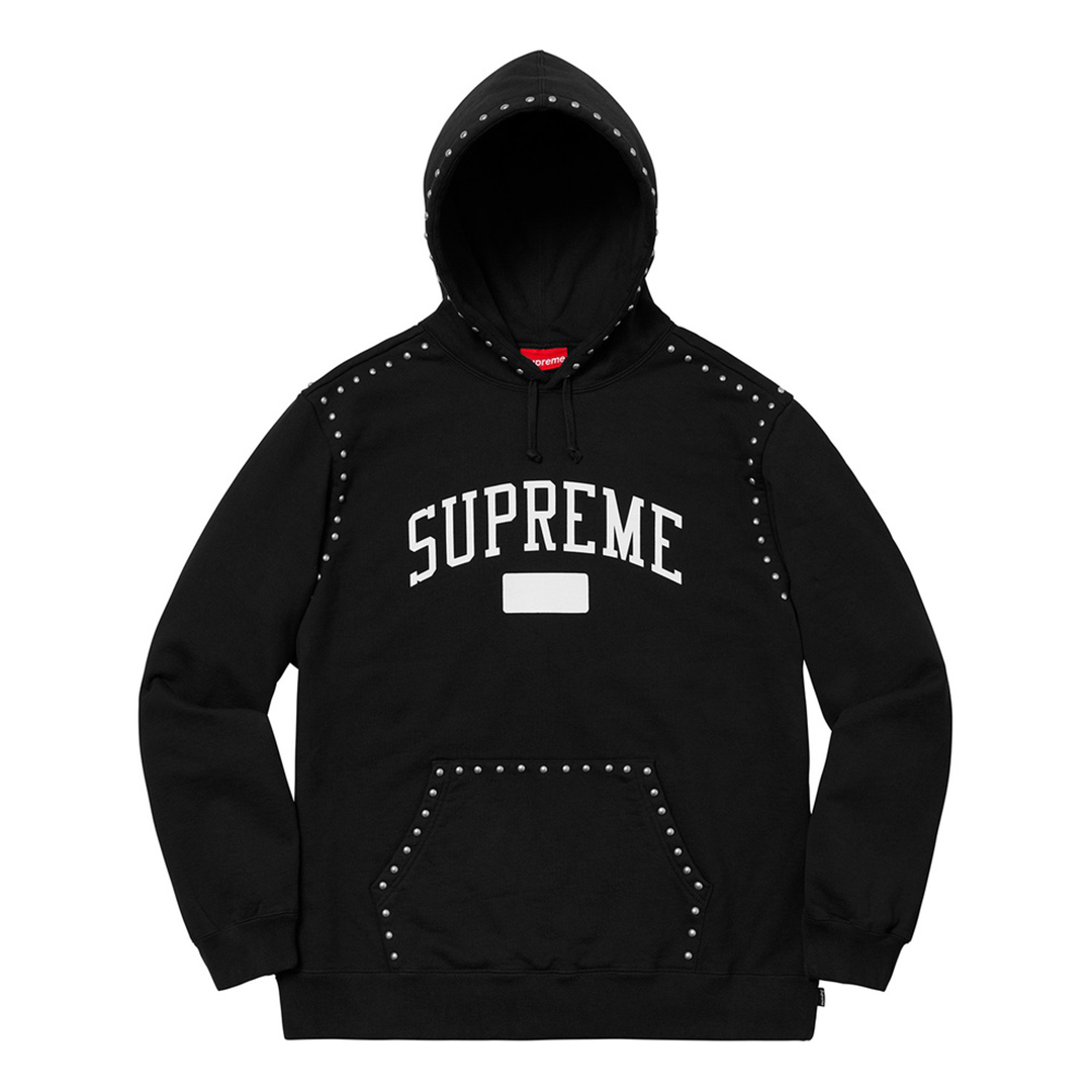 Supreme/Studded Hooded Sweatshirt Black Msize シュプリーム 