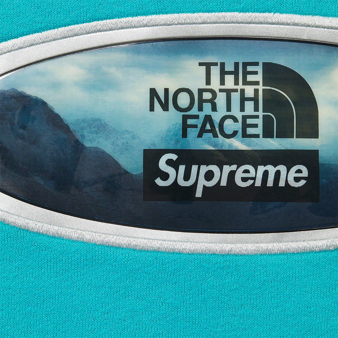 Supreme The North Face Lenticular Mountains Hooded Sweatshirt Teal ...